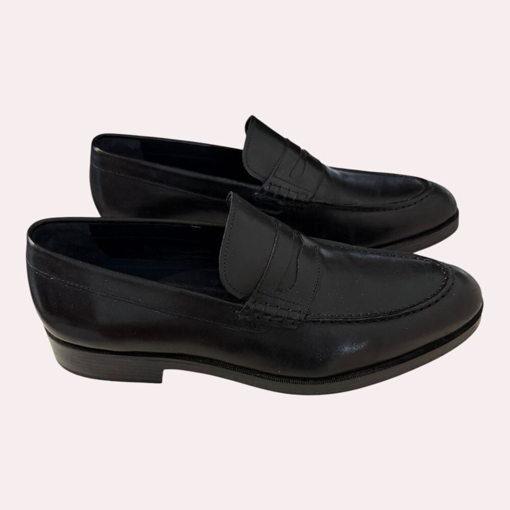 Cole Haan Men's Grand OS Black Leather Penny Loafers Size 8.5 M C24170